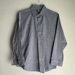 Kenneth Cole: Reaction: Bluish Grey Dress Shirt, Size 16.5, 32/33